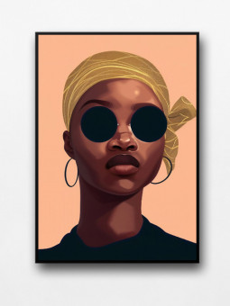 Affiche encadrée - Ginny - Accueil | Oueso - Art Afro Contemporain