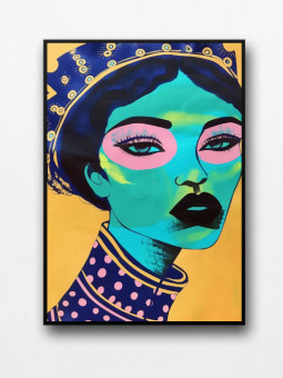 Affiche encadrée - Fathia - Accueil | Oueso - Art Afro Contemporain