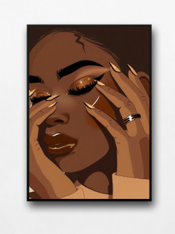 Framed poster - Ashley - Accueil | Oueso - Contemporary Afro Art