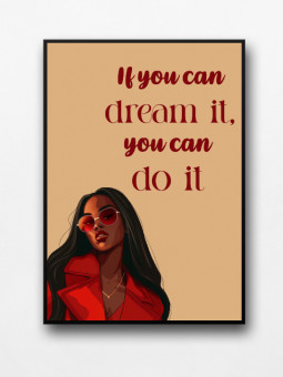 Framed poster - Dream it - Accueil | Oueso - Contemporary Afro Art