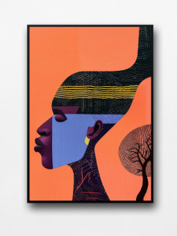 Framed poster - Makumbe - Accueil | Oueso - Contemporary Afro Art
