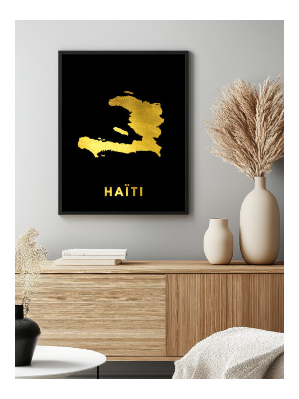 Affiche encadrée - Haïti - Accueil | Oueso - Art Afro Contemporain