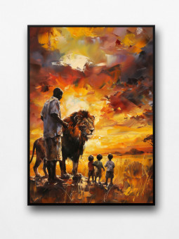 Framed poster - Kings - Accueil | Oueso - Contemporary Afro Art