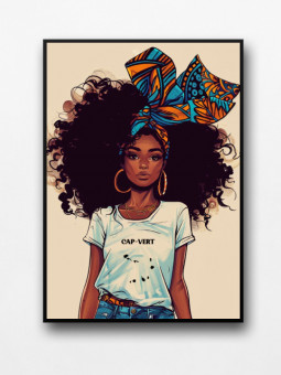 Framed poster - Miss Cap-Vert - Accueil | Oueso - Contemporary Afro...