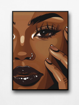 Framed poster - Lola - Accueil | Oueso - Contemporary Afro Art