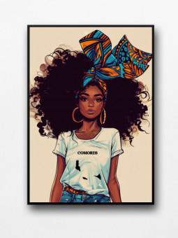 Framed poster - Miss Comores - Accueil | Oueso - Contemporary Afro Art