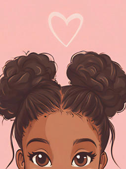 Poster - Cutie Girly - Accueil | Oueso - Contemporary Afro Art