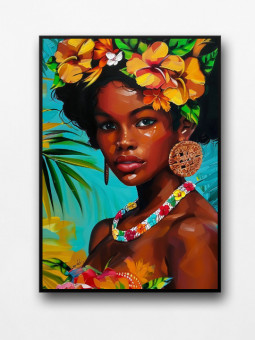 Affiche encadrée - Nelly - Accueil | Oueso - Art Afro Contemporain