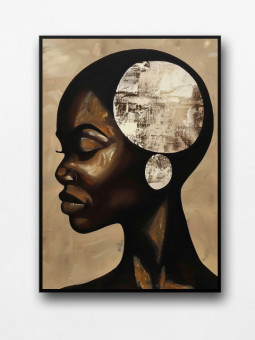 Affiche encadrée - Amara - Accueil | Oueso - Art Afro Contemporain