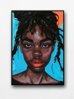Affiche encadrée - Wenda - Accueil | Oueso - Art Afro Contemporain