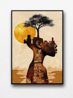 Framed poster - Arzam - Accueil | Oueso - Contemporary Afro Art