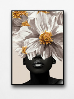 Framed poster - Marguerite - Accueil | Oueso - Contemporary Afro Art