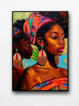 Framed posters - Mina and Mona - Accueil | Oueso - Contemporary Afr...