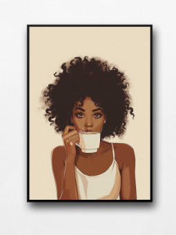 Framed poster - Arabica - Accueil | Oueso - Contemporary Afro Art