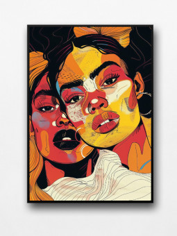 Affiche encadrée - Best friends - Accueil | Oueso - Art Afro Contem...
