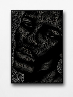 Affiche encadrée - Akili - Accueil | Oueso - Art Afro Contemporain
