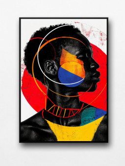 Framed poster - Aimé - Accueil | Oueso - Contemporary Afro Art