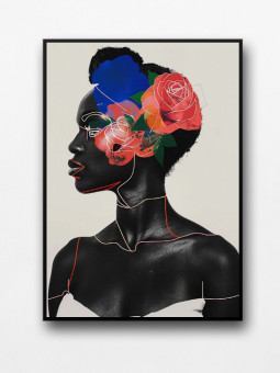 Affiche encadrée -Yemi - Accueil | Oueso - Art Afro Contemporain