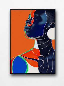 Framed poster - Alone - Accueil | Oueso - Contemporary Afro Art