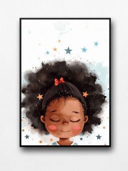 Affiche encadrée - Merveille - Accueil | Oueso - Art Afro Contemporain