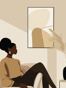 Poster - Living room - Accueil | Oueso - Contemporary Afro Art