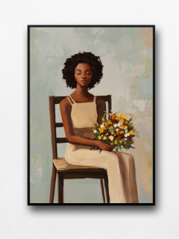 Affiche encadrée - Maia - Accueil | Oueso - Art Afro Contemporain