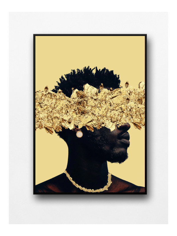 Framed poster - Oba - Accueil | Oueso - Contemporary Afro Art