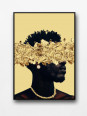 Framed poster - Oba - Accueil | Oueso - Contemporary Afro Art