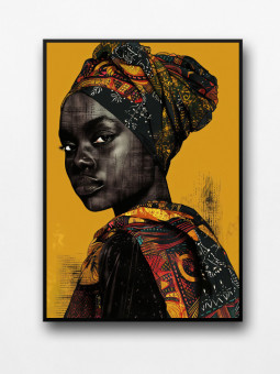 Framed poster - Monica - Accueil | Oueso - Contemporary Afro Art