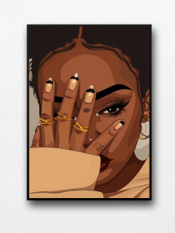 Affiche encadrée - Leila - Accueil | Oueso - Art Afro Contemporain