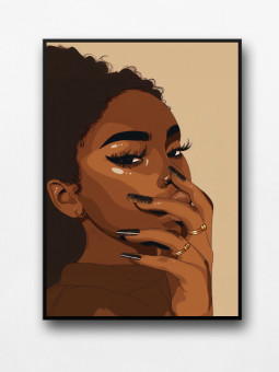 Affiche encadrée - Jenny - Accueil | Oueso - Art Afro Contemporain