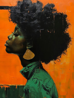 Affiche - Thinking - Accueil | Oueso - Art Afro Contemporain