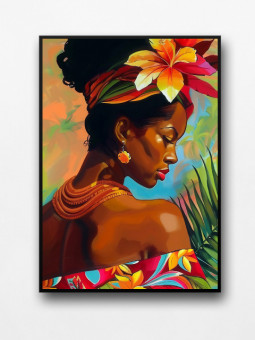 Framed poster - Goldee - Accueil | Oueso - Contemporary Afro Art