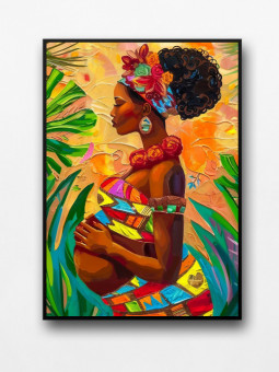 Framed poster - Lucie - Accueil | Oueso - Contemporary Afro Art