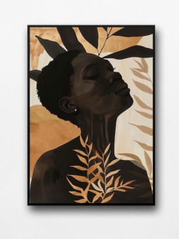 Framed poster - Amina - Accueil | Oueso - Contemporary Afro Art