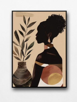 Affiche encadrée -Patricia - Accueil | Oueso - Art Afro Contemporain