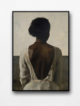 Framed poster - Saati - Accueil | Oueso - Contemporary Afro Art