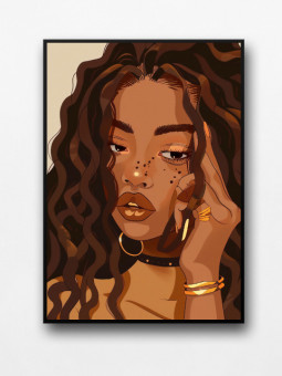 Framed poster - Tiwa - Accueil | Oueso - Contemporary Afro Art