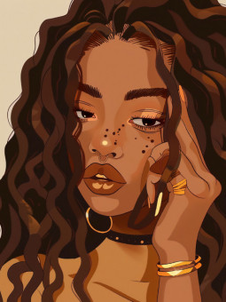 Poster - Tiwa - Accueil | Oueso - Contemporary Afro Art