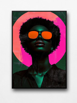Affiche encadrée - Electro sun - Accueil | Oueso - Art Afro Contemp...