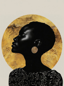 Affiche - Think in gold - Accueil | Oueso - Art Afro Contemporain