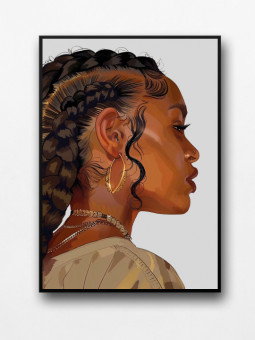 Framed posters - Daisy - Accueil | Oueso - Contemporary Afro Art