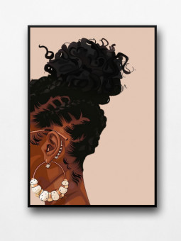 Affiche encadrée - Enora - Accueil | Oueso - Art Afro Contemporain