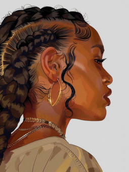 Poster - Daisy - Accueil | Oueso - Contemporary Afro Art