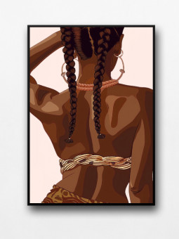 Affiche encadrée - Maloe - Accueil | Oueso - Art Afro Contemporain