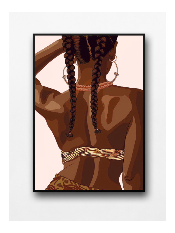 Affiche encadrée - Maloe - Accueil | Oueso - Art Afro Contemporain