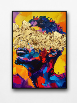 Affiche encadrée - Léo - Accueil | Oueso - Art Afro Contemporain