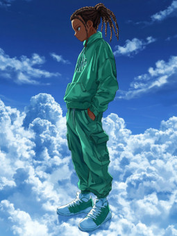 Poster - Cloudy - Accueil | Oueso - Contemporary Afro Art