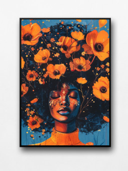 Affiche encadrée - Himawa - Accueil | Oueso - Art Afro Contemporain