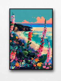 Framed posters - Floral beach - Accueil | Oueso - Contemporary Afro...